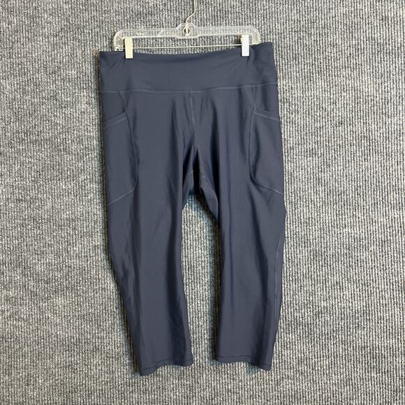 Old Navy Womens Power Soft Leggings Size XL Blue High Rise Go Dry Athleisure - Picture 1 of 11